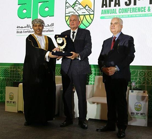 Platinum Sponsor of Arab Fertilizrer Association (AFA)
